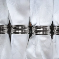 Set de 4 servilleteros de acero inox Elana Zilverstad