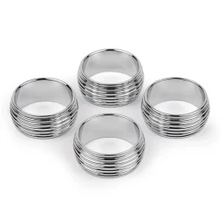 Set de 4 servilleteros de acero inox Elana Zilverstad