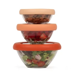 Set de 3 tapas de cristal y silicona Food Huggers