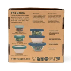 Set de 3 tapas de cristal y silicona Food Huggers