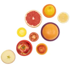 Set de 5 tapas de silicona para alimentos y recipientes Food Huggers