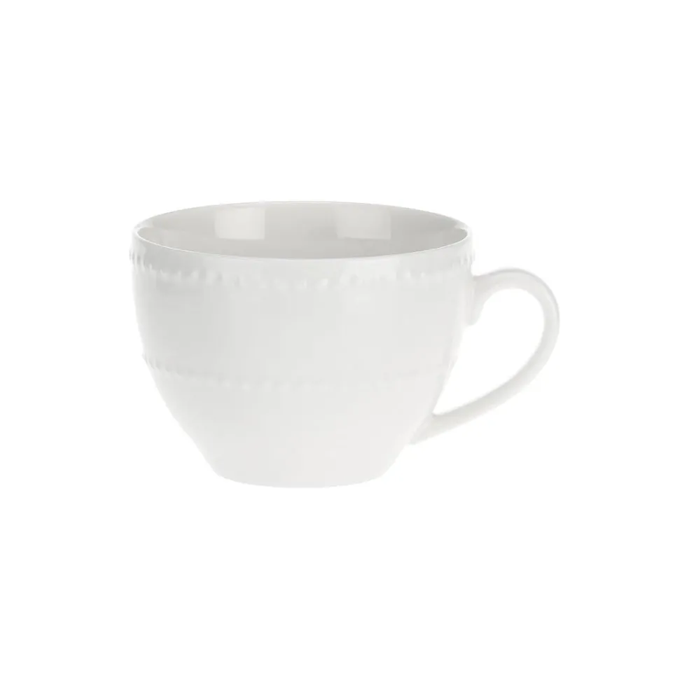 Set de taza con plato de porcelana Collina La Porcellana Bianca