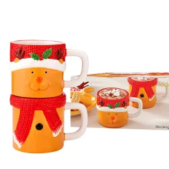 Set de 2 tazas apilables Mug Reno de Navidad Ladelle