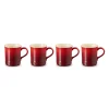 Set de 4 tazas cereza Seattle Le Creuset