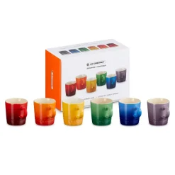 Set de 6 tazas cerámicas 100ml Arcoiris Le Creuset