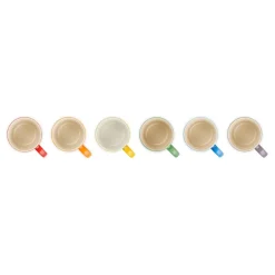 Set de 6 tazas cerámicas 100ml Arcoiris Le Creuset