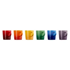 Set de 6 tazas cerámicas 200ml Arcoíris Le Creuset