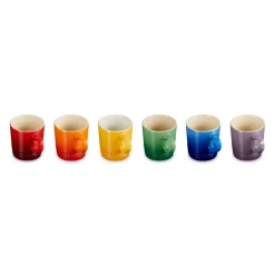 Set de 6 tazas cerámicas tipo Mug 350ml Arcoiris Le Creuset