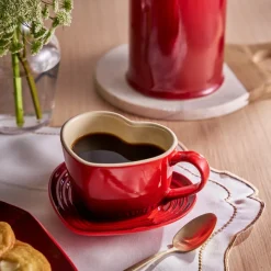 Set de 2 tazas con plato Corazón Le Creuset