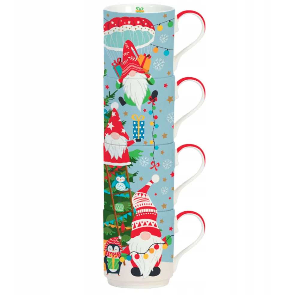 Set de 4 Tazas Mugs apilables Easylife
