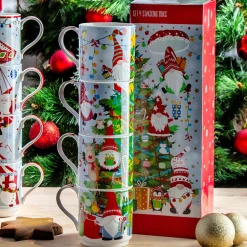 Set de 4 Tazas Mugs apilables Easylife