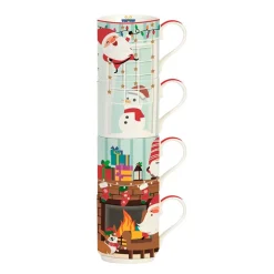 Set de 4 Tazas Mugs apilables Easylife