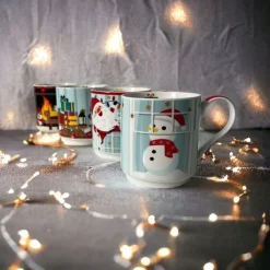 Set de 4 Tazas Mugs apilables Easylife