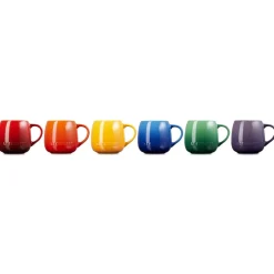 Set de 6 tazas tipo Mug Coupe 320 ml Arcoiris Le Creuset