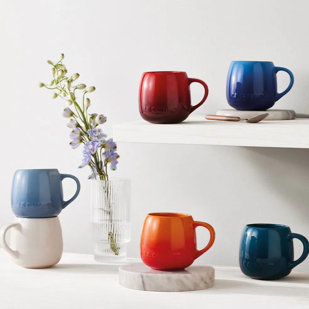 Set de 6 tazas tipo Mug Coupe 320 ml Arcoiris Le Creuset