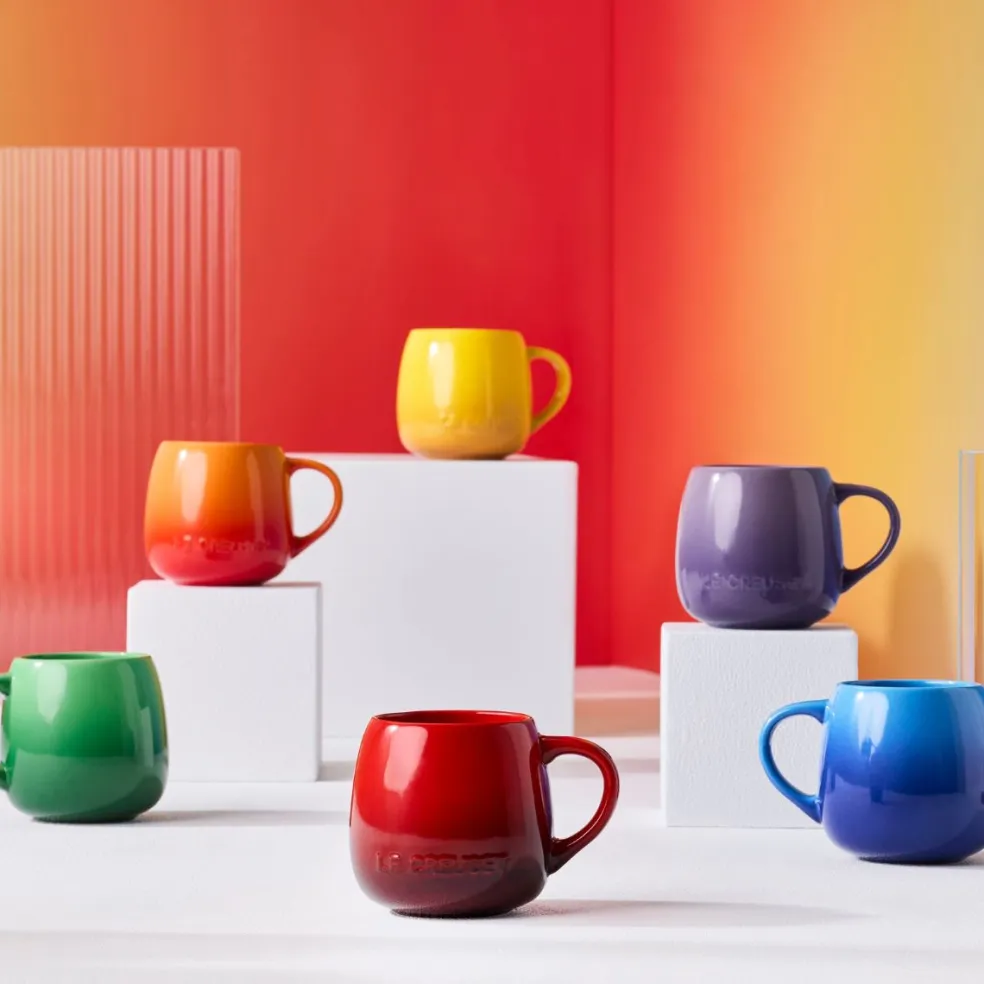 Set de 6 tazas tipo Mug Coupe 320 ml Arcoiris Le Creuset