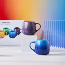 Set de 6 tazas tipo Mug Coupe 320 ml Arcoiris Le Creuset