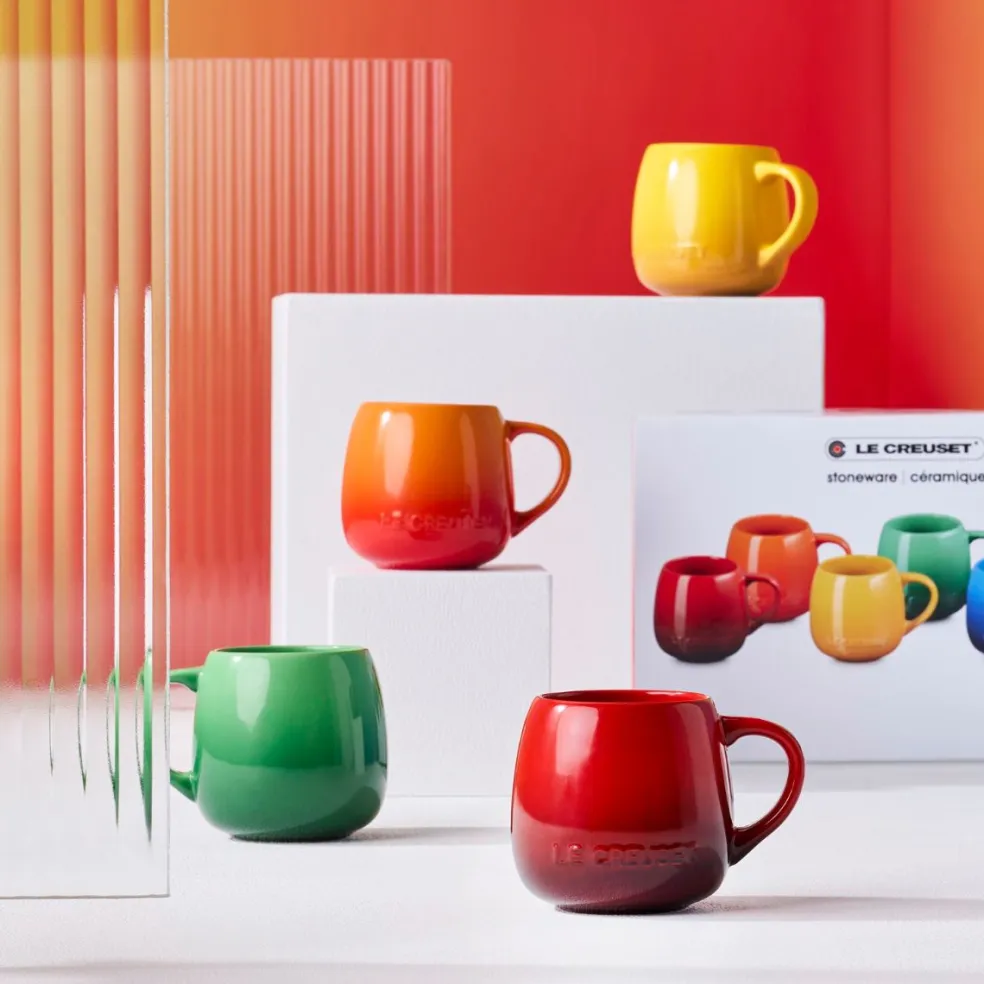 Set de 6 tazas tipo Mug Coupe 320 ml Arcoiris Le Creuset