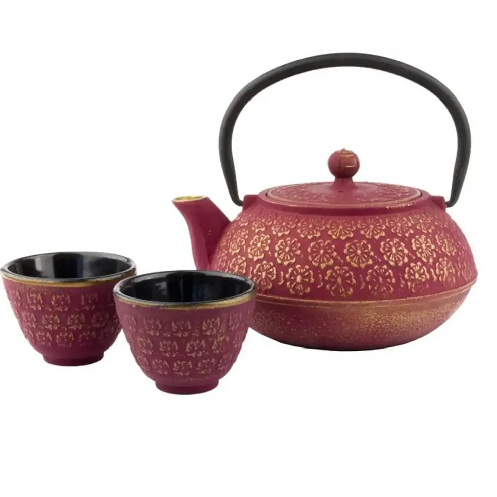 Set de té de hierro fundido con tetera y dos tazas Shanghai Bredemeijer