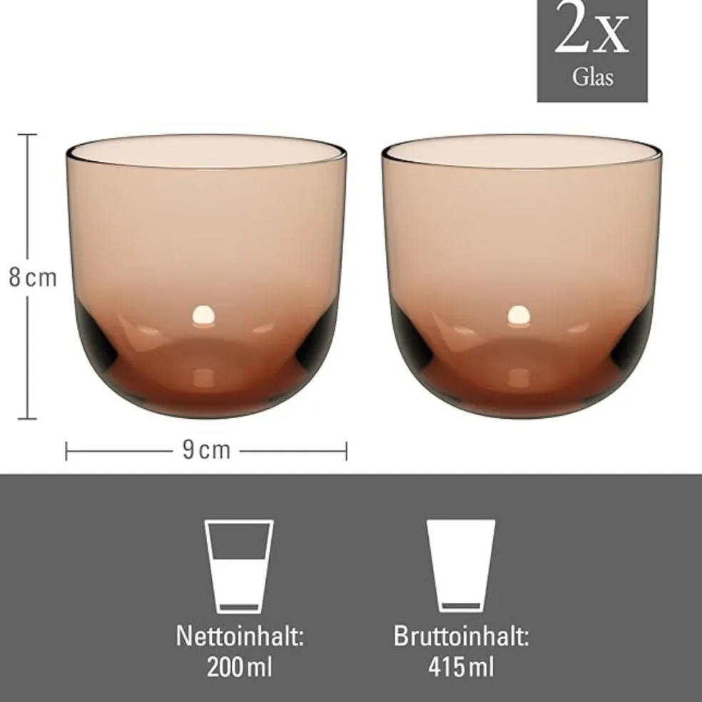 Set de 2 vasos de cristal Like Clay Villeroy & Boch