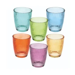 Set de 6 vasos de vidrio Tognana