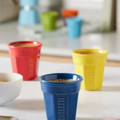 Set de 6 vasos octogonales multicolor Bialetti