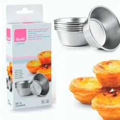 Set 6 moldes para pastel nata portugues Ibili