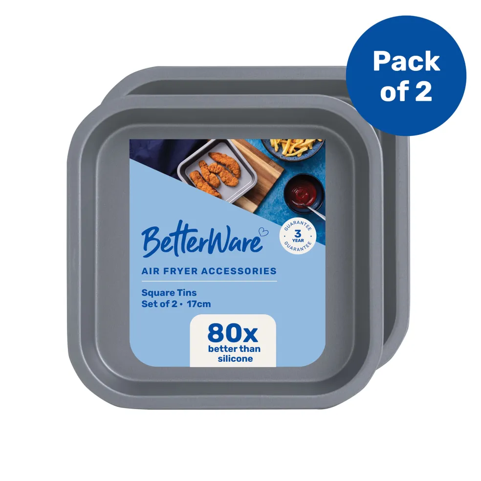 Set 2 moldes redondo o cuadrado para freidora de aire y horno Wham® Cook