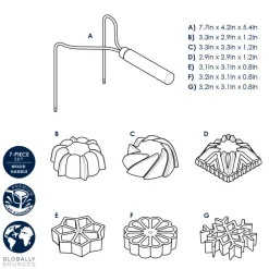 Set para flores fritas, buñuelos y tartaletas escandinavas Nordic Ware