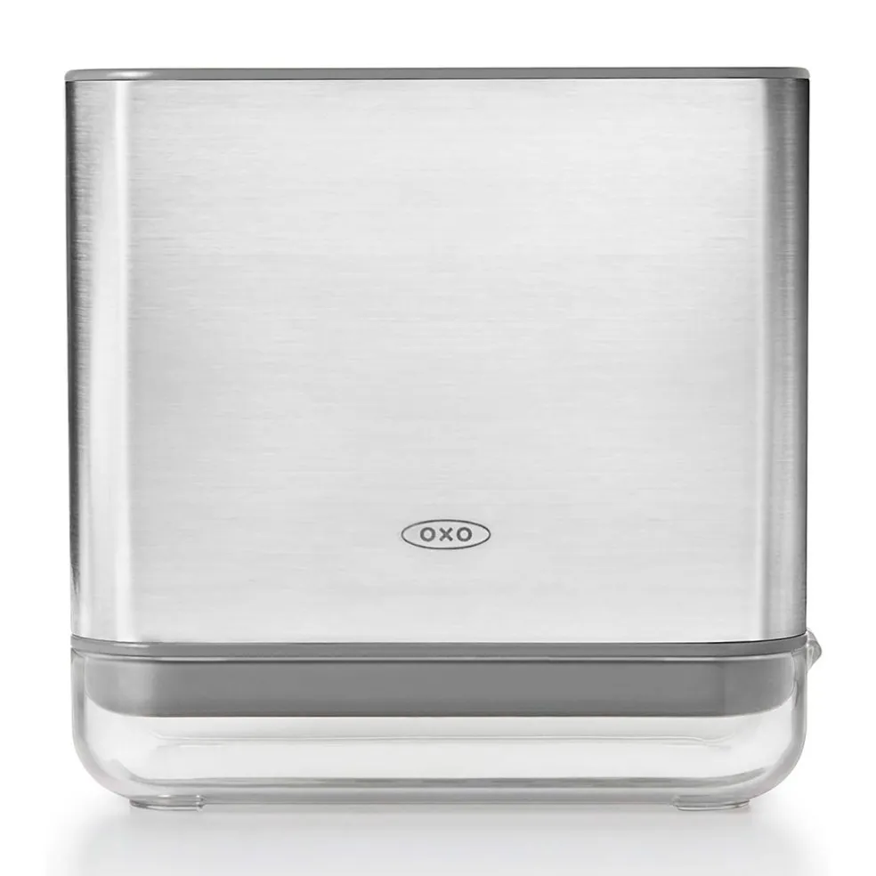 Soporte para cepillos y estropajos de acero inoxidable OXO