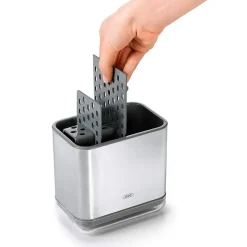 Soporte para cepillos y estropajos de acero inoxidable OXO