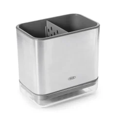 Soporte para cepillos y estropajos de acero inoxidable OXO