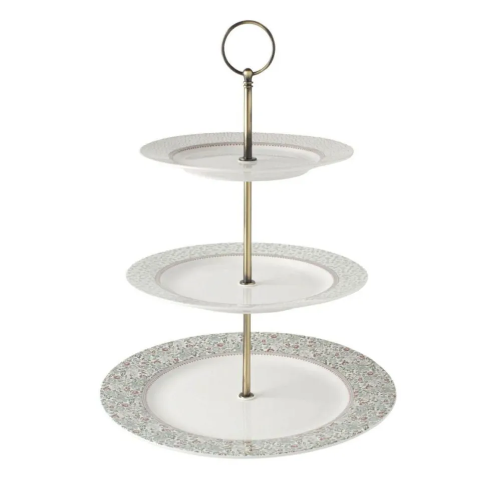 Stand para tartas de 3 pisos de porcelana Wild Clematis Laura Ashley