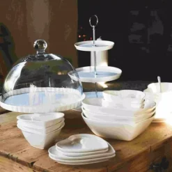 Stand para tartas de porcelana Arezzo La Porcellana Bianca