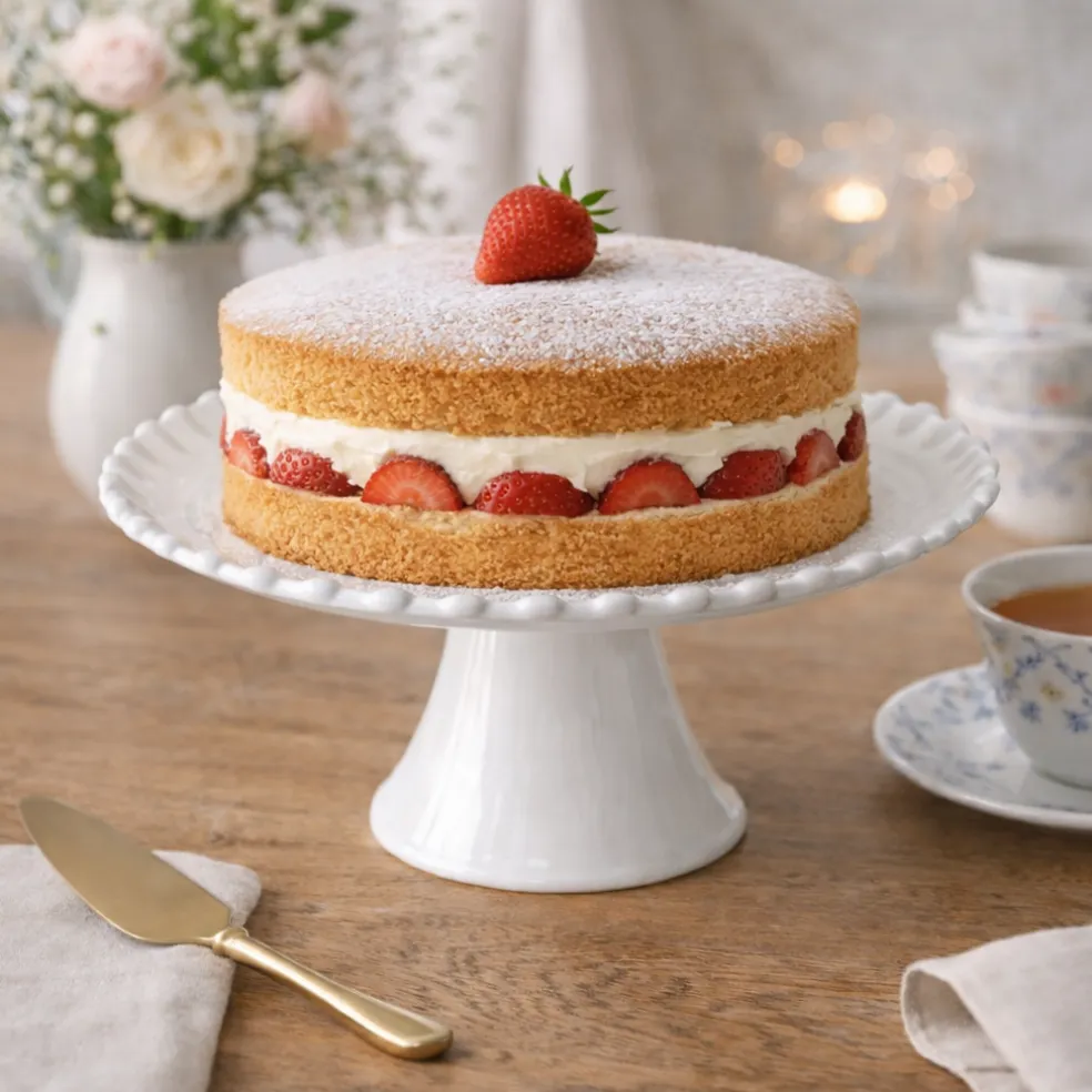 Stand para tartas de porcelana Romeo La Porcellana Bianca