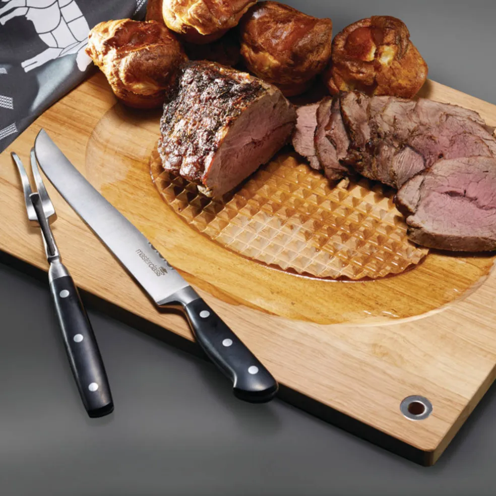 Tabla de madera reversible KitchenCraft MasterClass para carne y corte