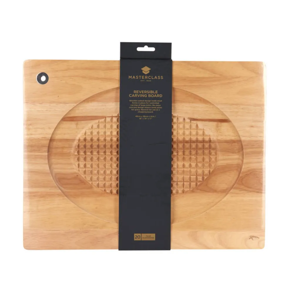 Tabla de madera reversible KitchenCraft MasterClass para carne y corte