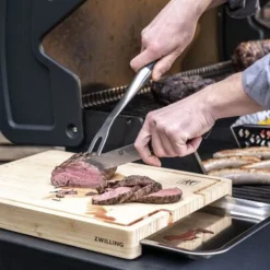 Tabla para cortar de bambú con bandeja de goteo de inox Zwilling