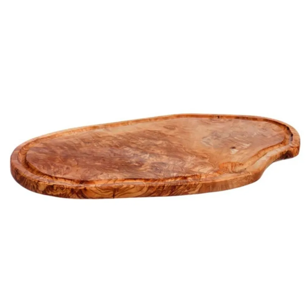 Tabla para cortar de madera de olivo con ranura para jugos Selbrae