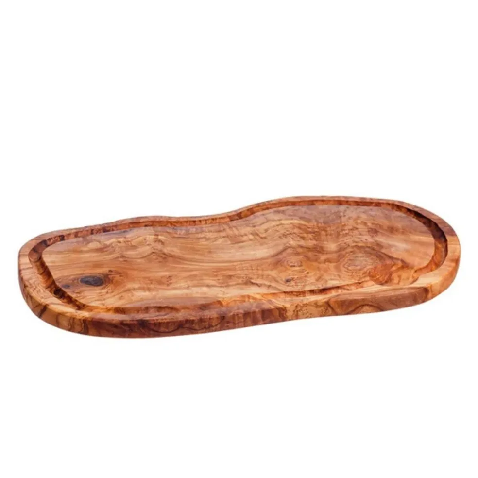 Tabla para cortar de madera de olivo con ranura para jugos Selbrae