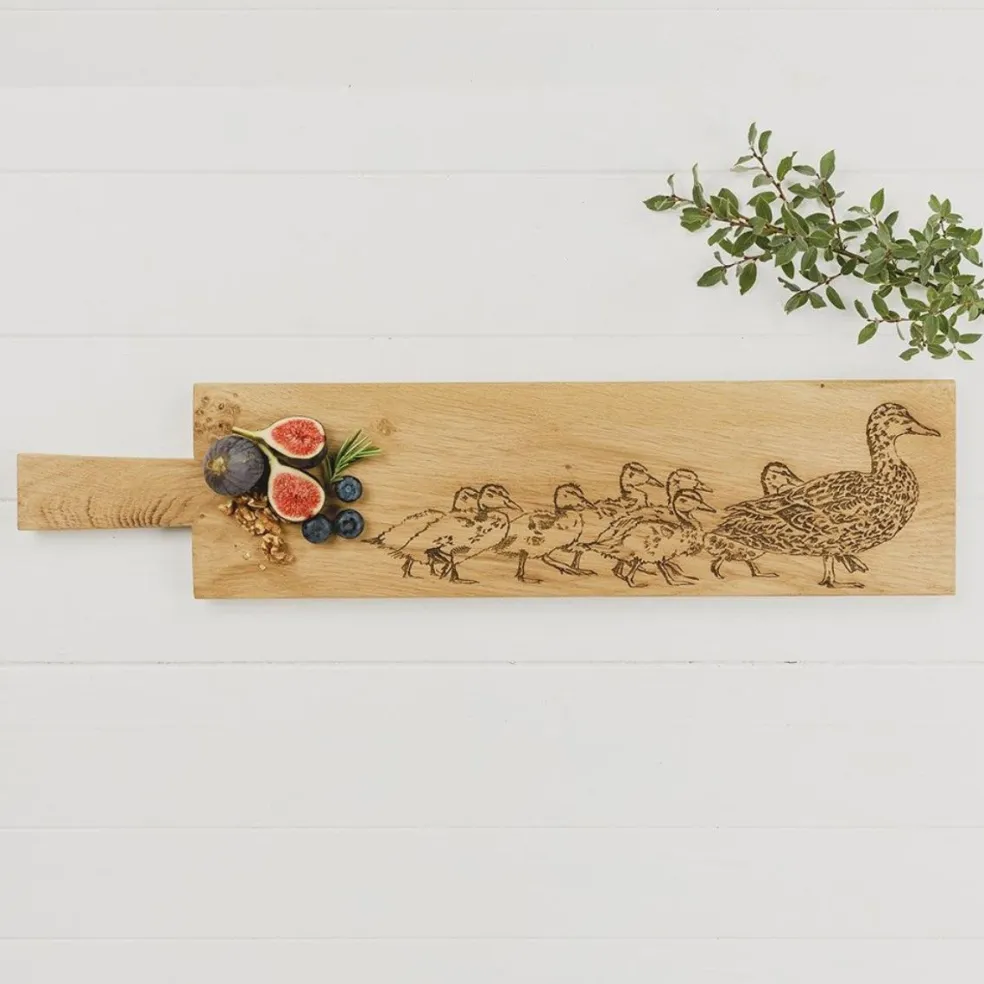 Tabla rectangular para servir y cortar de madera de roble Selbrae