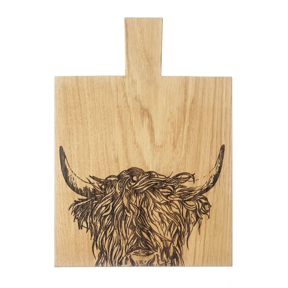 Tabla rectangular para servir y cortar de madera de roble Selbrae