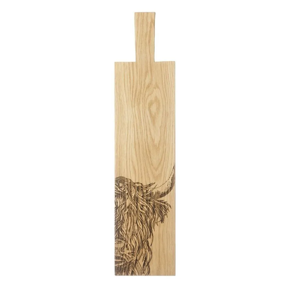 Tabla rectangular para servir y cortar de madera de roble Selbrae