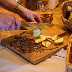 Tabla rectangular para servir y cortar de madera de roble Selbrae