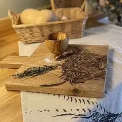 Tabla rectangular para servir y cortar de madera de roble Selbrae