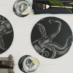 Tabla redonda de pizarra para quesos y aperitivos Selbrae