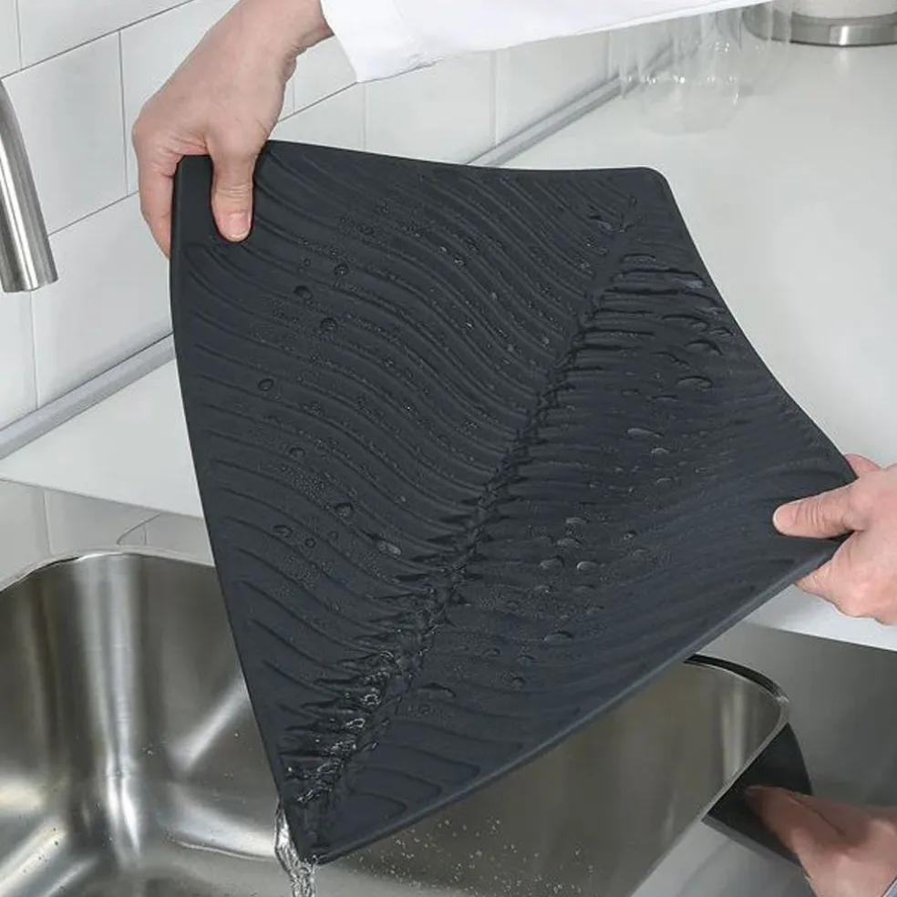 Tapete escurreplatos de silicona flexible Wave Kuchenprofi