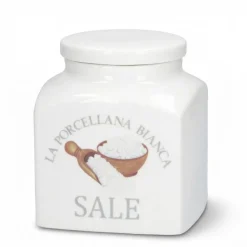 Tarro de porcelana para sal Conserva La Porcellana Bianca
