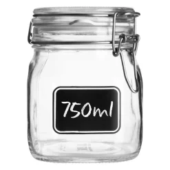 Tarro hermético de cristal con etiqueta Fido Bormioli Rocco