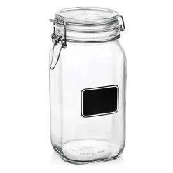 Tarro hermético de cristal con etiqueta Fido Bormioli Rocco